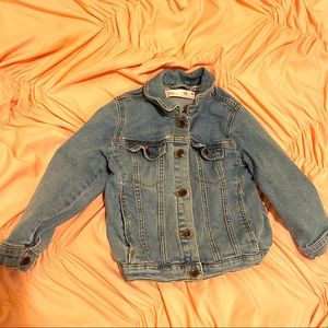 Zara medium blue denim jacket size 2-3, EUC